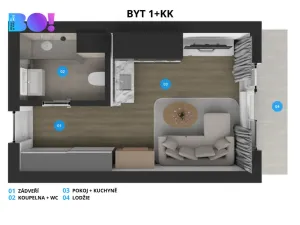 Prodej bytu 1+kk, Ostrava, Lumírova, 27 m2