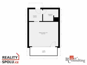 Pronájem bytu 1+kk, Plzeň - Bolevec, Kralovická, 32 m2