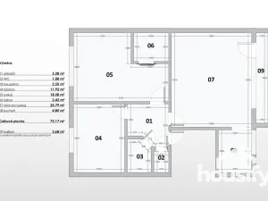 Prodej bytu 3+kk, Znojmo, Pod Soudním vrchem, 70 m2