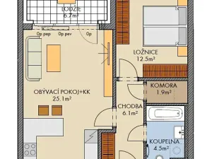 Prodej bytu 2+kk, Praha - Ruzyně, Stočesova, 59 m2