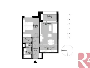 Pronájem bytu 2+kk, Praha - Modřany, Kolmanova, 56 m2