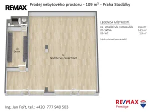 Prodej obchodního prostoru, Praha - Stodůlky, Sluneční náměstí, 109 m2