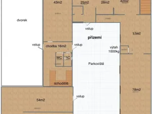 Pronájem výrobních prostor, Jirny, Tovární, 1 m2