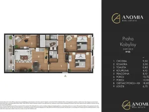 Prodej bytu 4+kk, Praha - Kobylisy, Třebenická, 73 m2