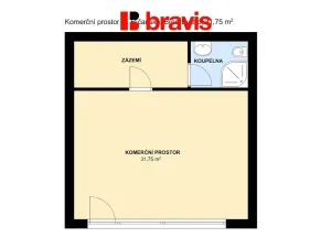 Pronájem kanceláře, Brno, Říčanská, 38 m2