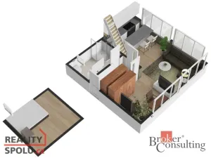 Pronájem bytu 1+kk, Světice, K Dálnici, 42 m2