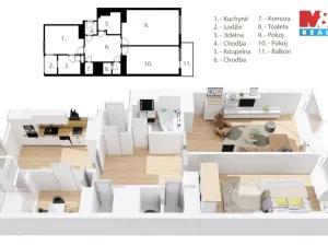 Prodej bytu 2+1, Praha - Smíchov, Moulíkova, 80 m2