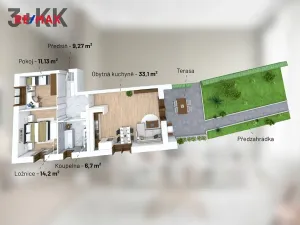 Prodej bytu 3+kk, Třeština, 74 m2