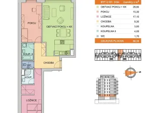 Prodej bytu 3+kk, Olomouc, Edvarda Beneše, 78 m2