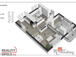 Prodej bytu 2+1, Žďár nad Sázavou - Žďár nad Sázavou 3, Brodská, 58 m2