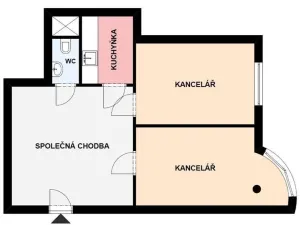 Pronájem kanceláře, Brno - Brno-město, Jakubská, 48 m2