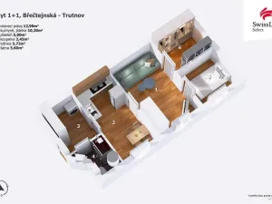 Prodej bytu 1+1, Trutnov, Břečtejnská, 41 m2