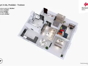 Pronájem bytu 3+kk, Trutnov, Pražská, 74 m2