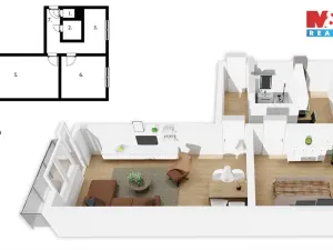 Prodej bytu 2+1, Praha - Záběhlice, Malovická, 55 m2