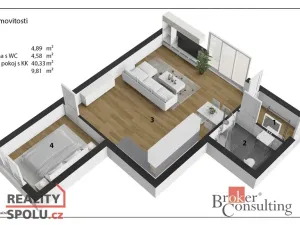 Prodej bytu 2+kk, Kladno - Kročehlavy, Arménská, 60 m2