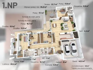 Prodej rodinného domu, Doksy, Severní, 342 m2