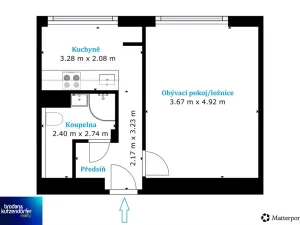 Pronájem bytu 1+1, Beroun - Beroun-Město, Josefa Hory, 40 m2