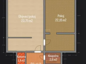 Prodej bytu 2+kk, Praha - Vysočany, Na břehu, 57 m2