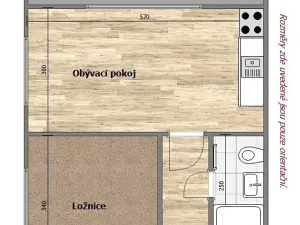 Pronájem bytu 2+kk, Kutná Hora, Pobřežní, 48 m2