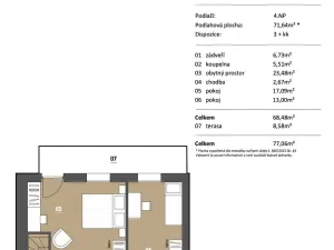 Prodej bytu 3+kk, Brno, Stará, 71 m2