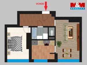 Pronájem bytu 2+1, Vlašim, A. Roškotové, 48 m2