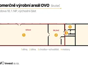 Pronájem výrobních prostor, Skuteč, Husova, 421 m2