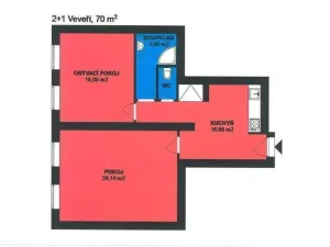 Pronájem bytu 2+1, Brno - Veveří, Veveří, 70 m2