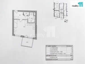 Pronájem bytu 1+kk, Praha - Hostivař, Vladycká, 33 m2