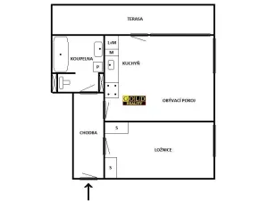 Pronájem bytu 2+kk, Praha - Modřany, K Vltavě, 60 m2