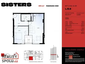Prodej bytu 2+kk, Plzeň - Jižní Předměstí, náměstí Českých bratří, 63 m2
