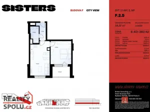 Prodej bytu 2+kk, Plzeň - Jižní Předměstí, náměstí Českých bratří, 55 m2