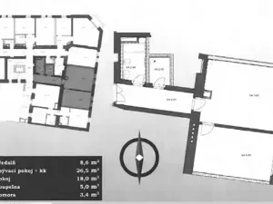 Prodej bytu 2+kk, Praha - Nové Město, Trojická, 62 m2