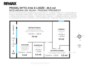 Prodej bytu 2+kk, Bílina - Pražské Předměstí, Bezejmenná, 48 m2