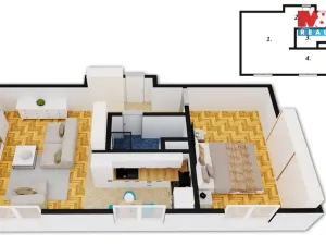 Pronájem bytu 2+1, Hradec Králové - Pražské Předměstí, Medkova, 55 m2