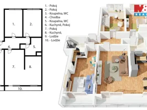 Prodej bytu 4+kk, Praha - Malešice, Niederleho, 92 m2