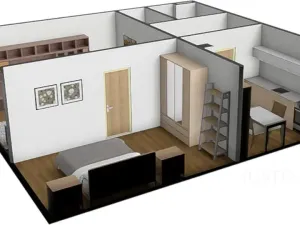 Pronájem bytu 2+1, Písek, Budějovická, 53 m2