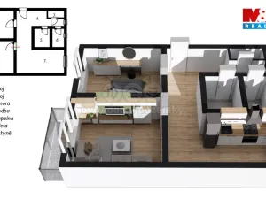 Pronájem bytu 2+1, Olomouc - Nová Ulice, Štítného, 59 m2