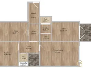 Prodej bytu 3+1, Praha - Černý Most, Bryksova, 78 m2