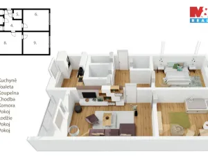 Prodej bytu 3+1, Skořenice, 81 m2