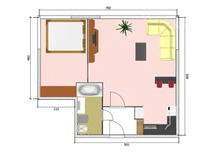 Pronájem bytu 2+kk, Praha, Kurta Konráda, 46 m2