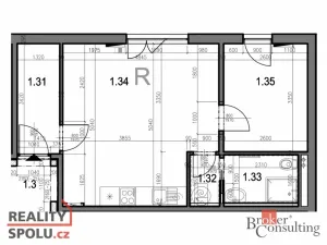 Prodej bytu 2+kk, Brno - Dolní Heršpice, Vomáčkova, 43 m2
