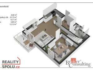 Pronájem bytu 4+kk, Jihlava, Věžní, 95 m2