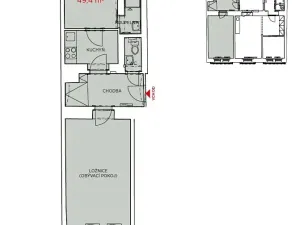 Pronájem bytu 2+1, Praha - Žižkov, Bořivojova, 49 m2