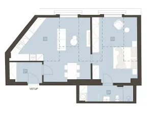 Prodej bytu 2+kk, Praha - Žižkov, Jeseniova, 63 m2