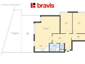 Pronájem bytu 3+kk, Brno - Lesná, Dusíkova, 86 m2