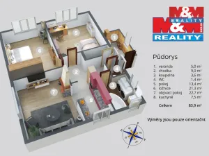 Prodej rodinného domu, Košťany, Kamenný Pahorek, 84 m2