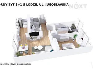 Pronájem bytu 3+1, Šumperk, Jugoslávská, 68 m2