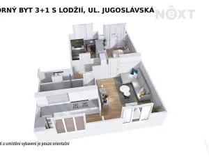 Pronájem bytu 3+1, Šumperk, Jugoslávská, 68 m2