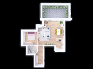 Pronájem bytu 2+kk, Olomouc - Nová Ulice, Okružní, 61 m2