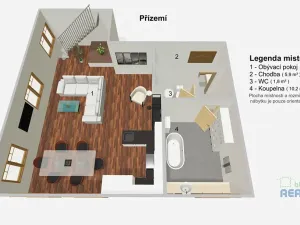 Pronájem atypického bytu, Mratín, Boční, 109 m2